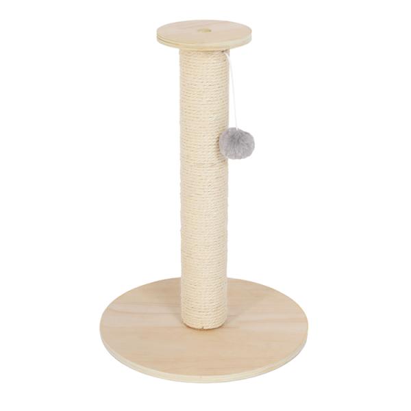 Interactive Cat Toy Wood Small Cat Tree Sisal Vertical Scratcher for Indoor Cats