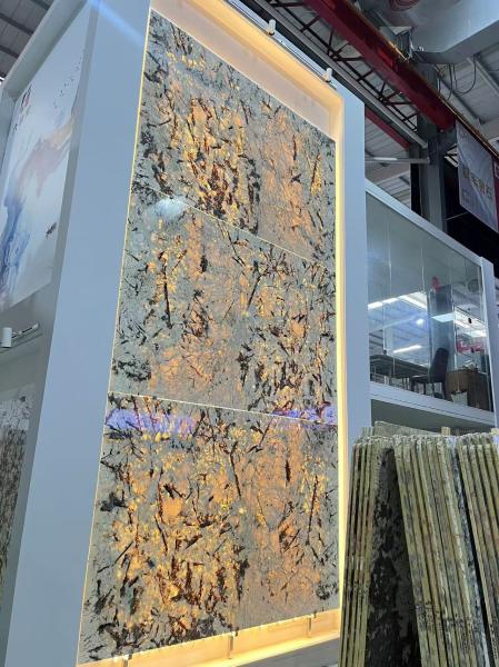 Natural Brazil Blue Marble Granite Kitchen Marble Slab Translucent Stone For Indoor