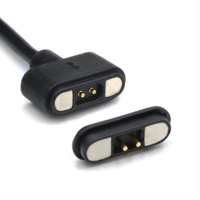 IP67 PCB imperméable à l'eau connecteur féminin Pogo Pin câble magnétique avec plaque d'or flash et 50 mohm Max résistance aux contacts