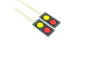 Deux bouton rouge et jaune Mini Membrane Switch Panel 20x40MM