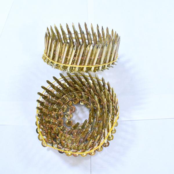Diamond Point Hot Dip Galvanized Coil Roofing Nails 15 Degree Round Head