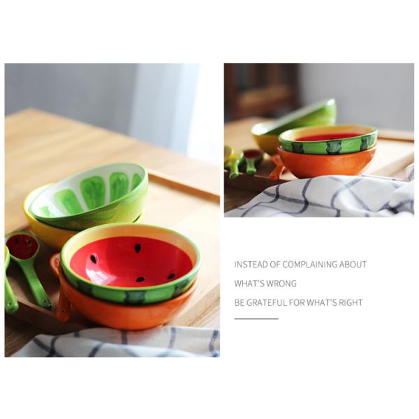 Творческий покрашенный вручную печь керамический шар, шары мороженого фарфора картины арбуза