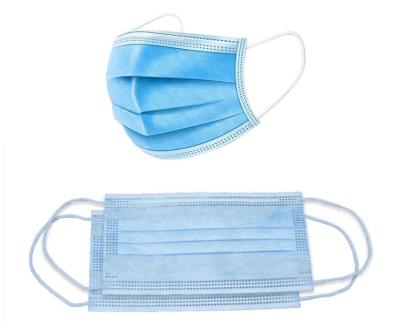Blue Non Woven Disposable Mask Personal Care Air Pollution Protection Mask
