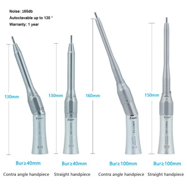 Pièce à main droite coudée chirurgicale dentaire pièce à main d'ostéotomie de 20 degrés entraînement Direct 1:1 pour fraises chirurgicales