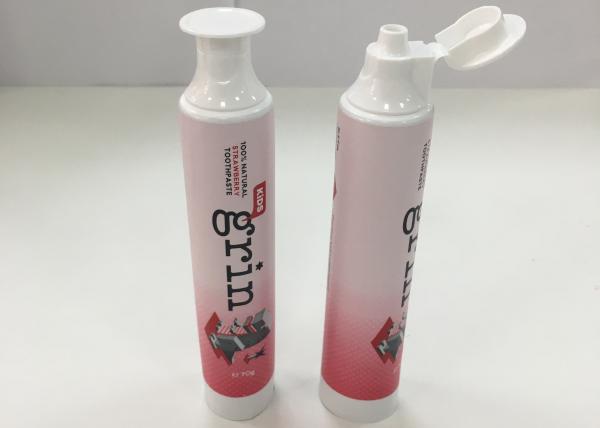 D30 * 129mm 70g  AL Barrier Laminated Children Toothpaste Tube With Doctor Cap
