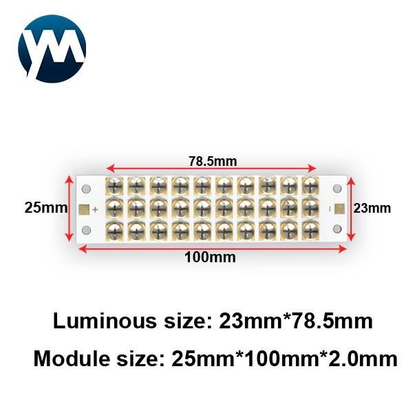 módulo 6565/6868 leve UV de cura da lâmpada 300W 365nm 395nm para indústrias de impressão