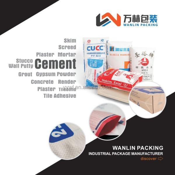 Цемент пустой PP блок клапанного мешка дно 25 кг 40 кг 50 кг