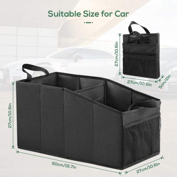 Large Shopping Car Organizer Bags Grocery Foldable Front Back Seat Truck 19X10X10