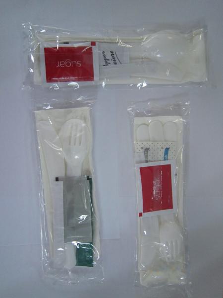 CONDIMENTS FOR AIRLINE, AIRLINE CONDIMENTS PACK, SUGAR, SALT, PEPPER, CREAM, CANDY, TISSUE