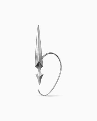 Small Stylish  Waterproof Earrings Saber Silver Ear Cuff