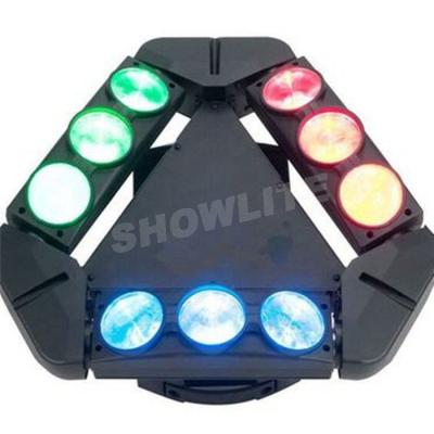 9x10w Rgbw 4 em 1 da luz movente da cabeça do feixe da aranha luz de mistura conduzida do efeito do DJ do clube noturno da cor