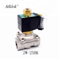 304 de aço inoxidável C.C. normalmente aberta 24V válvula de solenoide de 1 polegada para a água