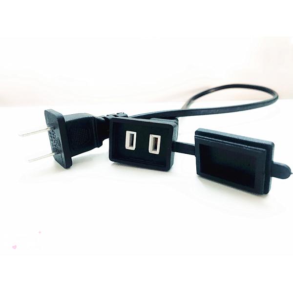 Hot sale 2pin black 10A extension power cable  0.5m-10m copper power extension cord