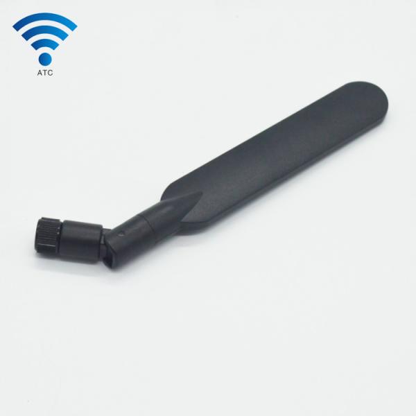 800 - 2700 Mhz Indoor SMA 4G Antenna 5DBi Rubber Material Black Color