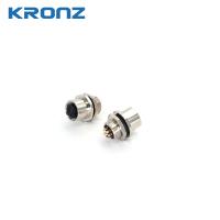 Conector de brida hembra de 4 pines, conector de aviación de 4 pines, montaje trasero M12, conector de panel