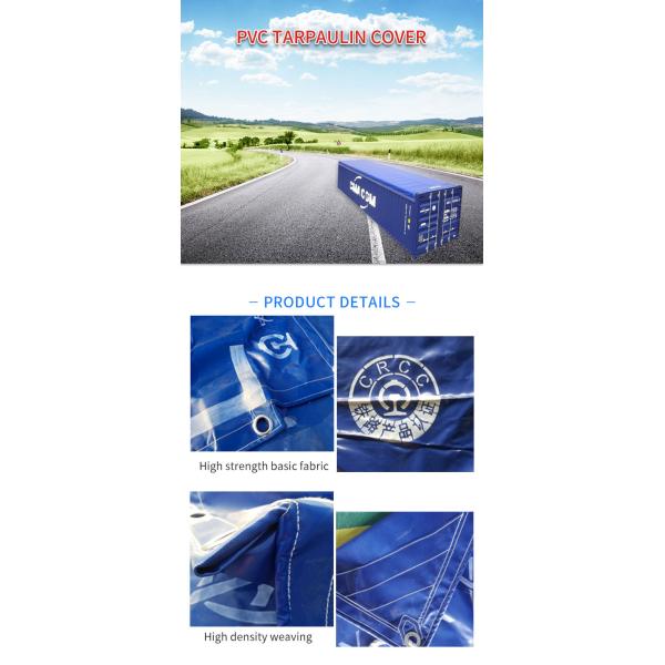 PVC Knife Coated 900gsm 1300D*1300D Blue Tarpaulin Sheet