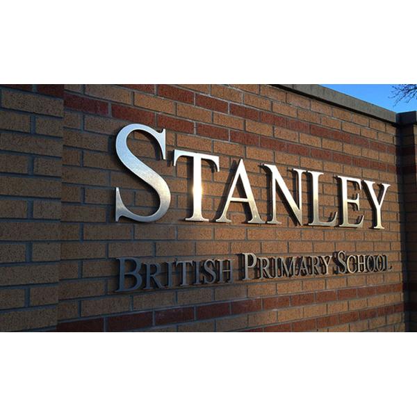 Flat Cutting Stainless Steel Letters For Wall Long Durable Custom Metal Letters