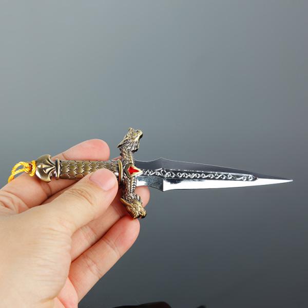 Metal Zinc Alloy Dragon Dagger Mini Knife Letter Opener Collectible