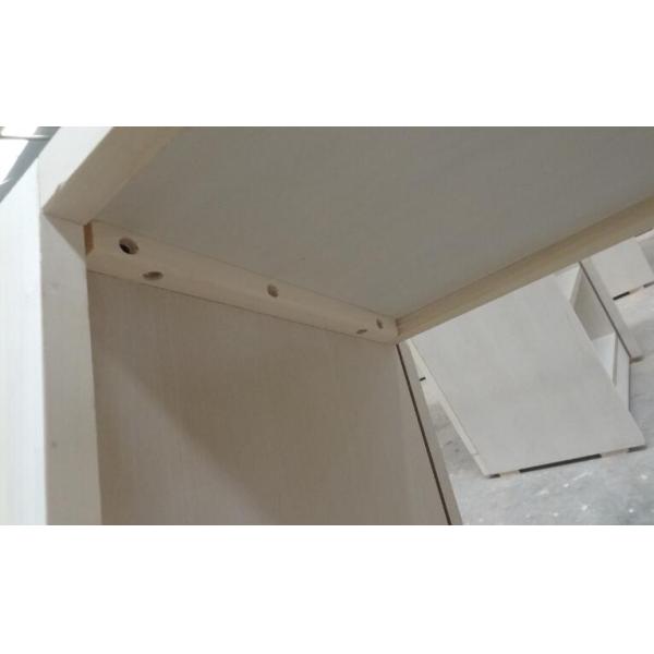 Walnut Solid Wood Headboard For Queen Beds With Power Hubs , Dark Color