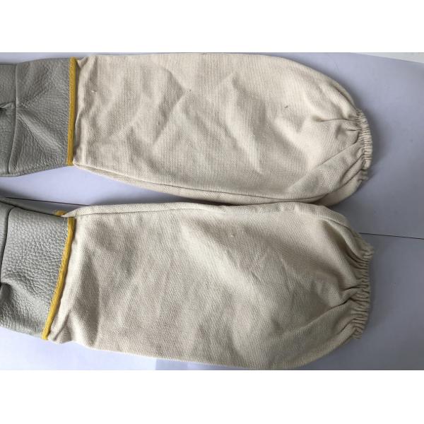High Quality White Cowskin Bee Glove With Thick Cuff