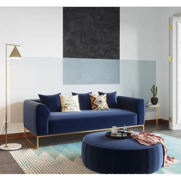 Colorful Velvet Texture Hotel Room Sofa Unique Touch
