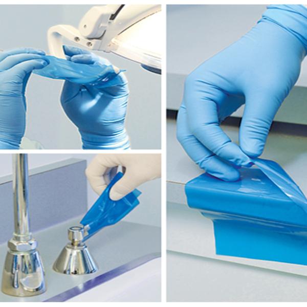 Прилипание устранимого зубоврачебного фильма барьера голубого акриловое отсутствие толщины выпарки 30-50 Мик