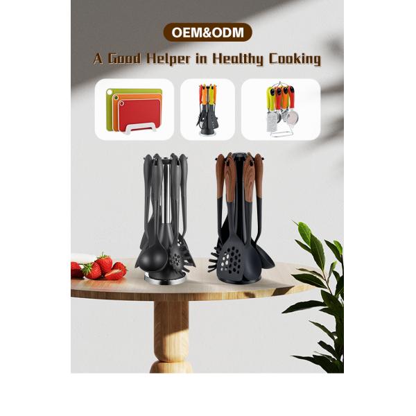 Nylon PA66 Non-Stick Cooking Tools Heat Resistant Utensils Silicone Cookware Sets