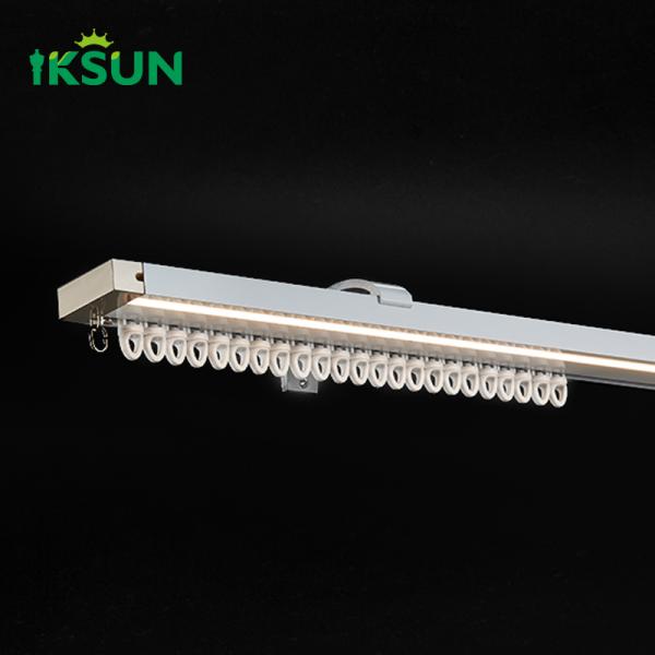 Factory Aluminium Curtain Single Track With LED-Lighting Outdoor Wall Mount Curtain Rail
