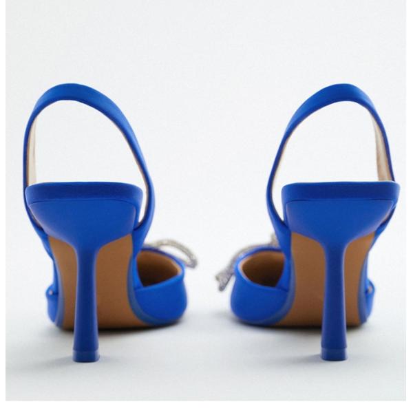 Customized Womens High Heel Sandals With White Red Blue Color