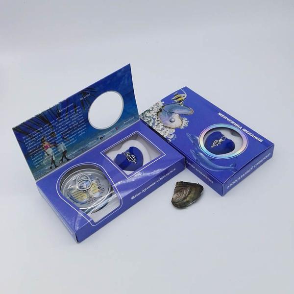 Russian Versions Color Box  Love Pearl Necklace Gift Box With Fashion Cage Pendant for Valentine's Day Gift