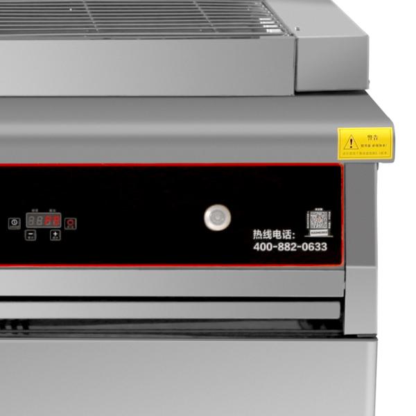 Электрические коммерческие барбекю из нержавеющей стали с выхлопной системой