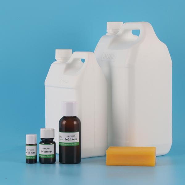 Sal de mar orgánica fresca, fragancia de hierbas, aceite esencial y jabón fragancias para la fabricación de jabón