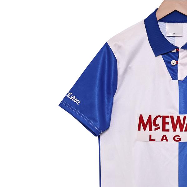 Blackburn Rovers 94-95 Home Retro Football Jerseys Team Classic Moisture Wicking