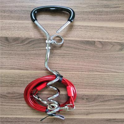 8 mm de diamètre imperméable à l'eau pivotante chien attacher le piquet jusqu'à 120 lbs 40cm 45cm