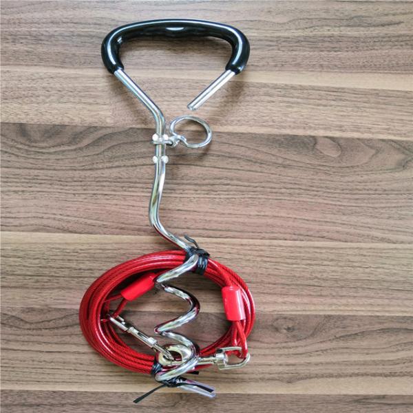 8 mm de diamètre imperméable à l'eau pivotante chien attacher le piquet jusqu'à 120 lbs 40cm 45cm