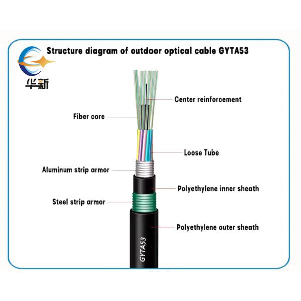 Underground Direct Burial Ug Outdoor Loose Tube Armored GYTA53 Fiber Optic Cable