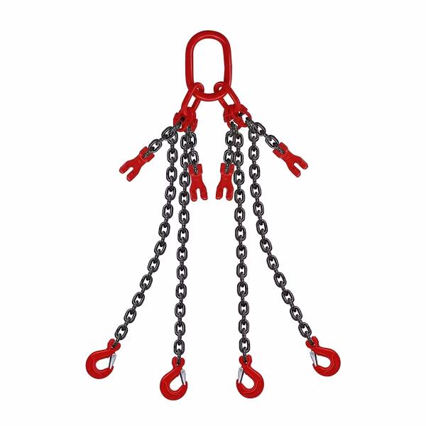 G80 G100 Cuatro piernas de elevación de la cadena Sling de gancho de la cadena para la función de enlace Otros en negro