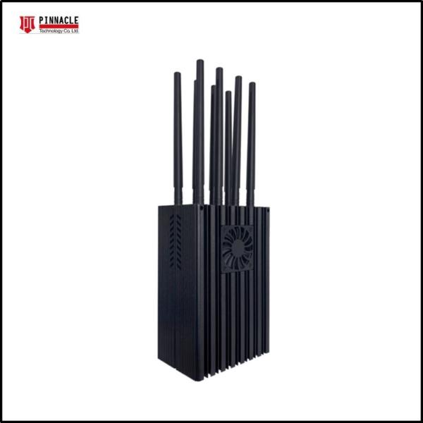 8 Antenna Handheld Counter UAV Signal Jammer Drone Radio Jammer 80W