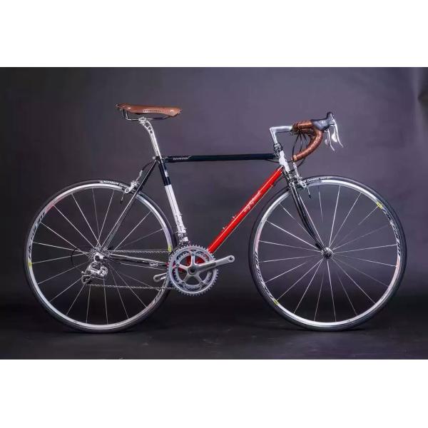 Caliper brake Chrome steel 27 inch 700c racing bicycle/bike with Shimano speed and Cowhide seat