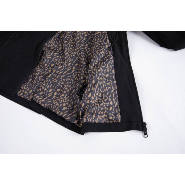 Lightweight Waterproof Hooded Parka Jacket with Stylish Printed Lining for Outdoor Wear