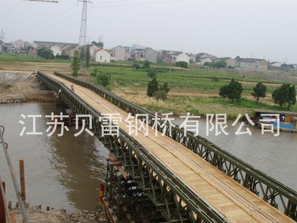 Bailey Bridge/CB 100 Steel Bailey Bridge Single Lane Additional Sidewalk Excellent Pressure Resistance
