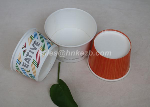 Takeaway 8oz PLA Paper Cups , Disposable Hot Paper Soup Cup With Lids