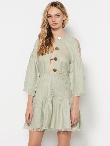 2018 Summer Clothes Women Ladies Pure Linen Fabric Dress Mini Summer