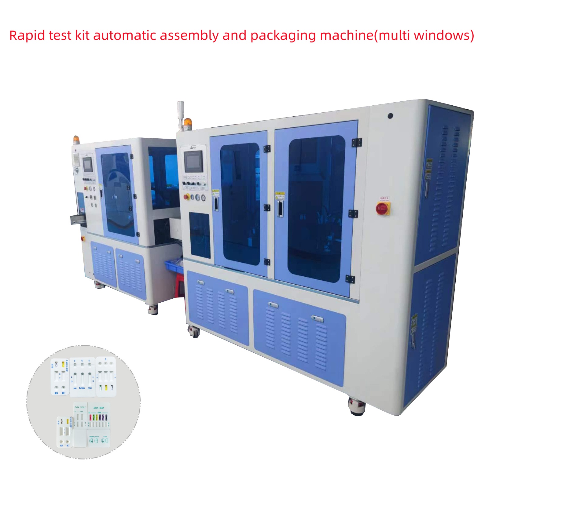 Medical Cassette Packaging Multi Windows Automatic Assembly Machine With Strip Cutting Machine
