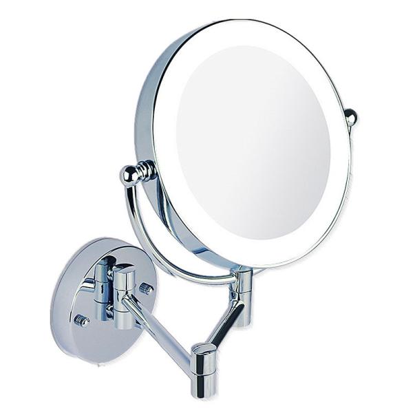 Bathroom accessories Metal Wall Telescopic Double Side Mirror makeup double sided Round mirror