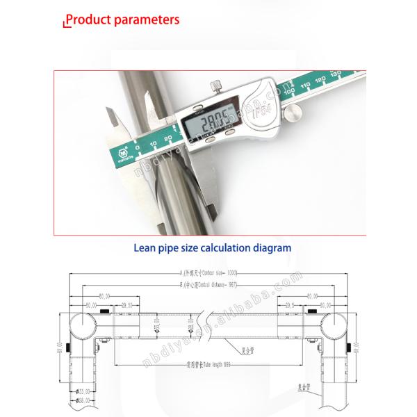 Прочная прочная труба труба из нержавеющей стали SUS201/ SUS304 Прочная труба для рабочего стола