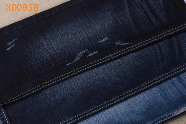 os lados 11oz dois Slub 21,6% a tela da sarja de Nimes do Spandex do algodão de rayon 74% do poliéster 2,4%
