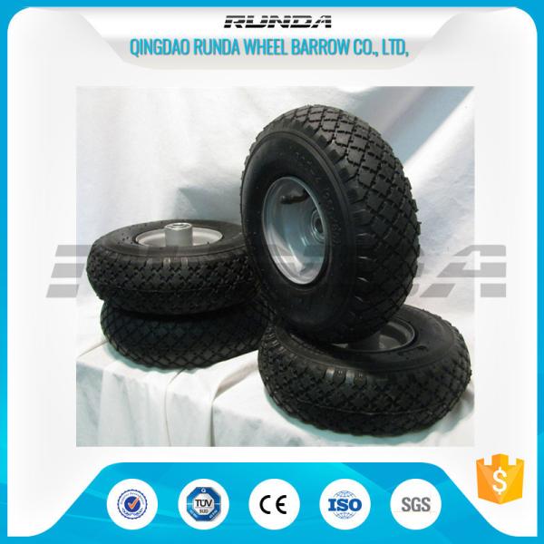 Small Size Pneumatic Rubber Wheels , Pneumatic Swivel Caster Wheels 136KG In 2PR