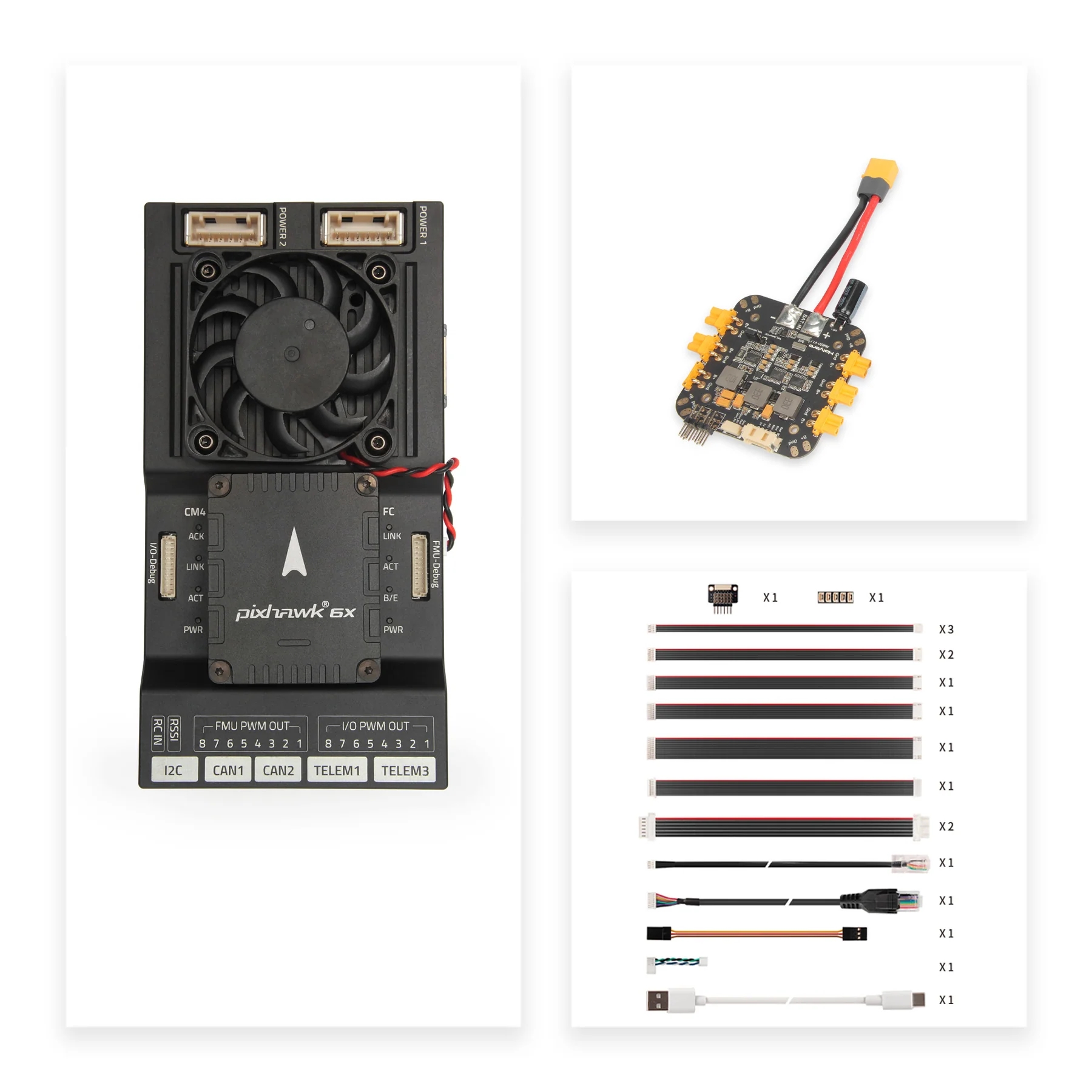 Wholesale HolyBro Pixhawk RPi CM4 Baseboard With PM03D Power Module Essential Accessories For RC Airplanes And F.Controller