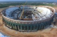 OEM Structure d'acier bâtiment coupole pour salle multifonctionnelle ou gymnase de stade